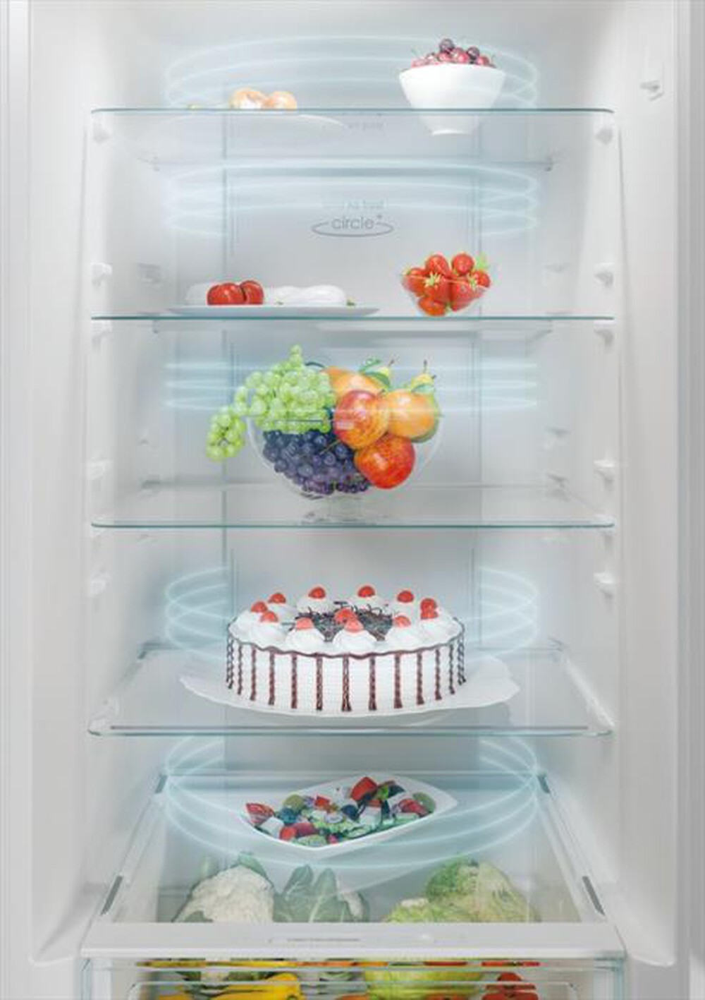 "CANDY - Frigorifero combinato CCE4T620ES Classe E 377 lt"