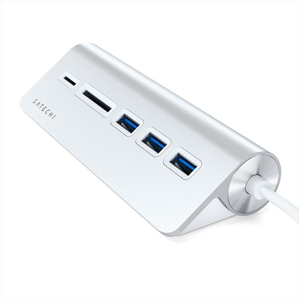"SATECHI - HUB USB-C CON CARD READER CON CAVO-argento"