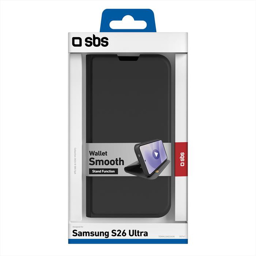 Immagine del prodotto SBS - Cover Wallet smooth per Samsung S26 Ultra-Nero