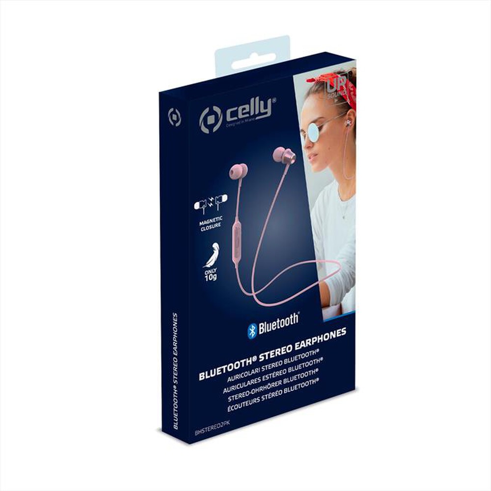 "CELLY - BHSTEREO2PK - BLUETOOTH STEREO 2 IN-EAR-Rosa/Plastica"