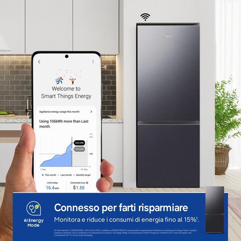 Immagine del prodotto SAMSUNG - Frigorifero combinato RB50DG601EB1EF ClasseE 508lt-Antracite