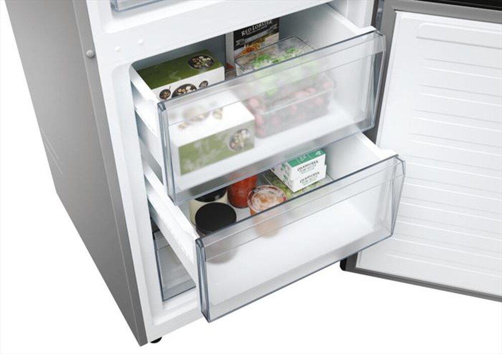 "CANDY - Frigorifero combinato CNCQ2T620EX Classe E 409 lt-Stainless steel"