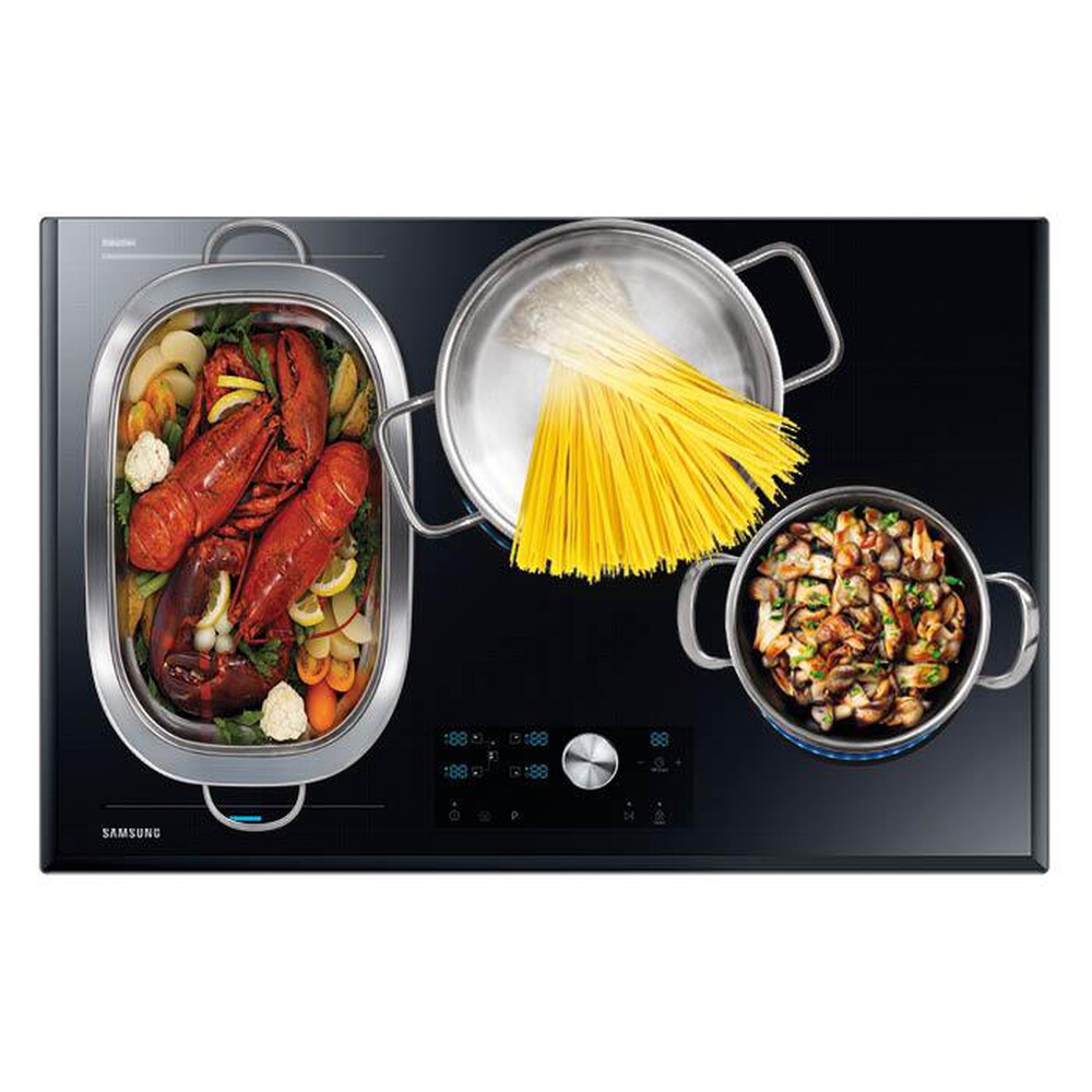 "SAMSUNG - Piano cottura induzione NZ84T9770EK/ET 80 cm-Vetro Ceramica Nero"