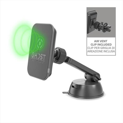 CELLY - GHOSTCHARGEBK-WL MAGNETIC CAR HOLDER-Nero/Plastica