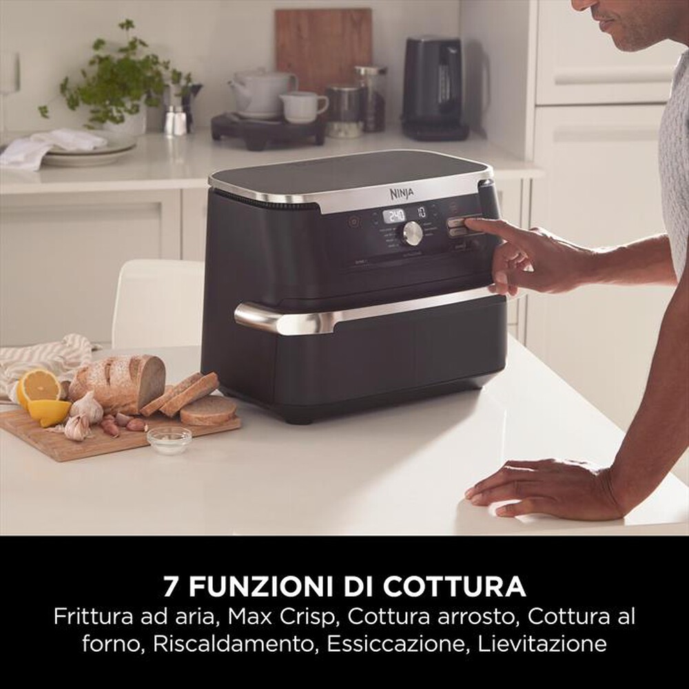 "NINJA - Friggitrice ad aria FLEXDRAWER DA 10,4L-nero"