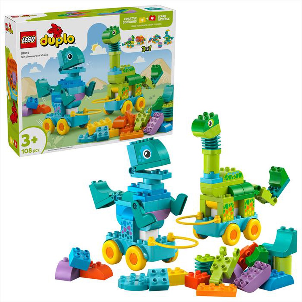 "LEGO - DINOSAURI SU RUOTE 3 IN 1-,"