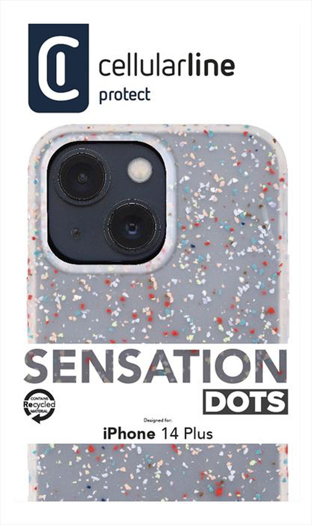Immagine del prodotto CELLULARLINE - Cover SENSATION DOTS per iPhone 14 Plus-White