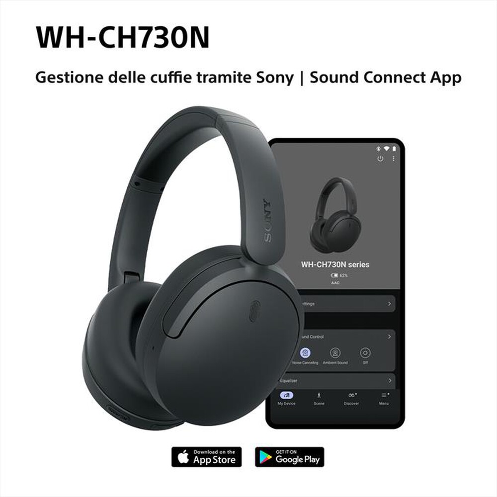 Immagine del prodotto SONY - Cuffie Bluetooth Over-ear WH-CH730N-Black