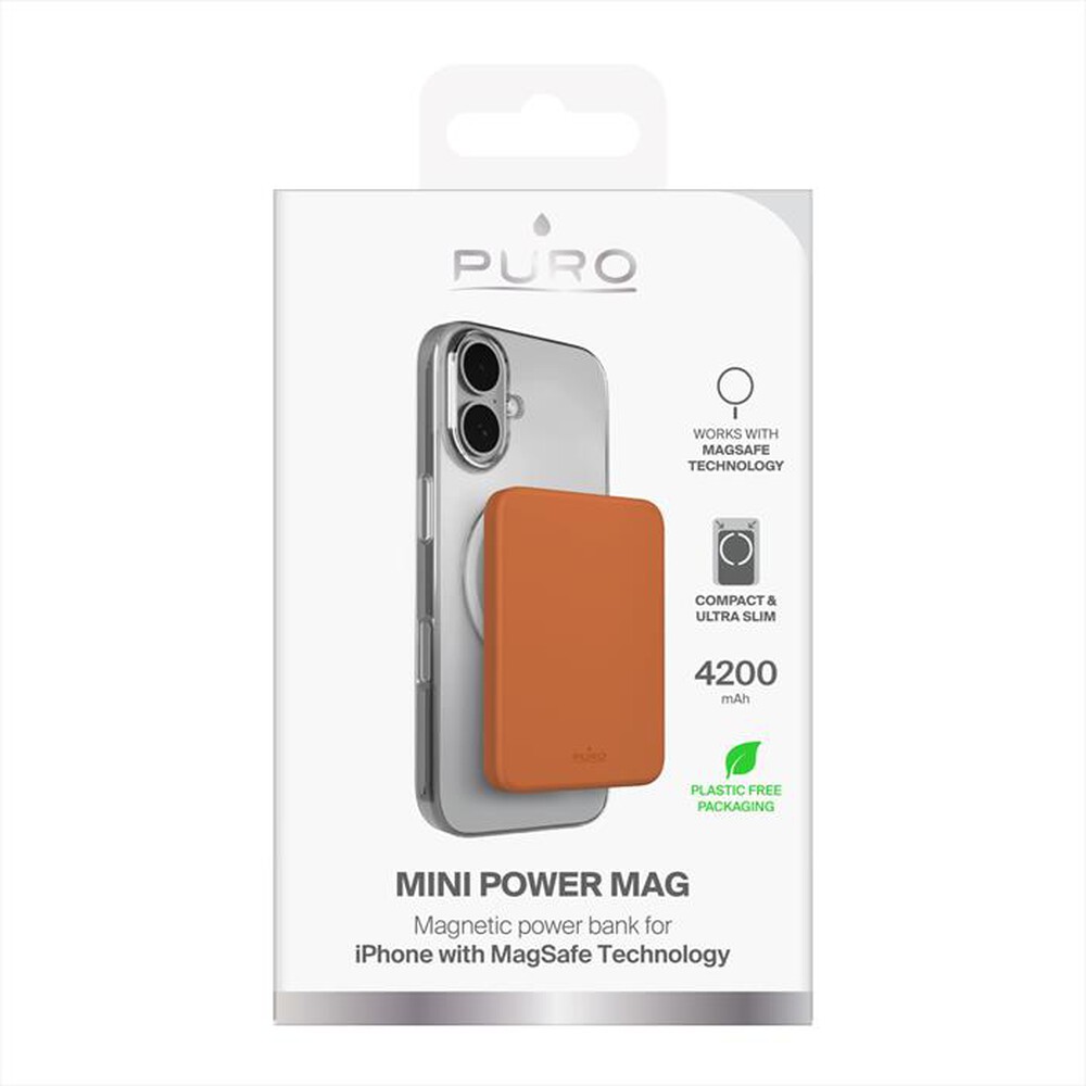 Immagine del prodotto PURO - Powerbank 4200mAh Ultra Mini Compatibile MagSafe-Arancione