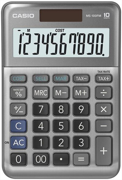 CASIO - Calcolatrice MS-100FM-GRIGIO
