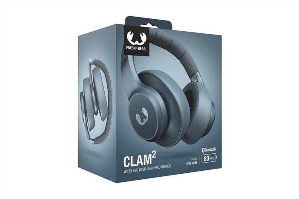 "FRESH'N REBEL - Cuffie a padiglione chiuso CLAM 2-DIVE BLUE"