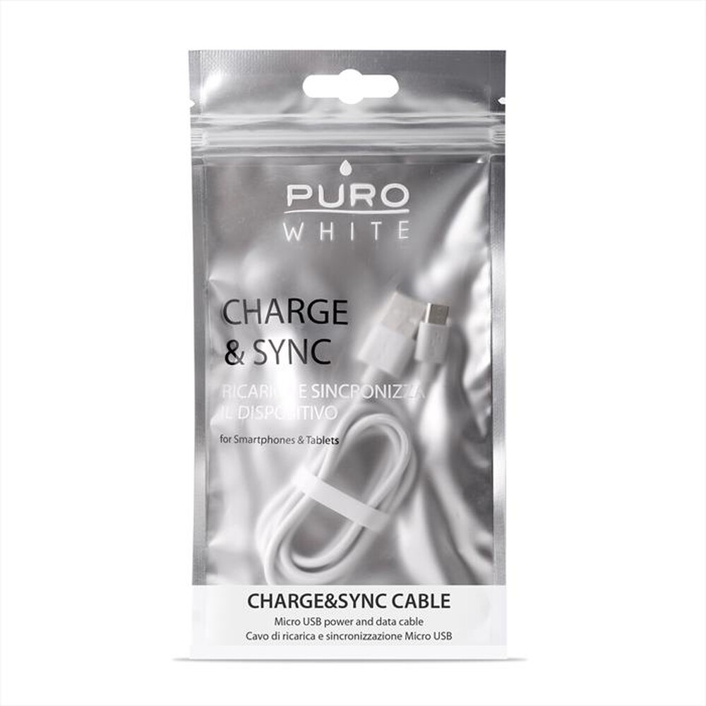 "PURO - PWMICROUSBCABLE1WHI-bianco"