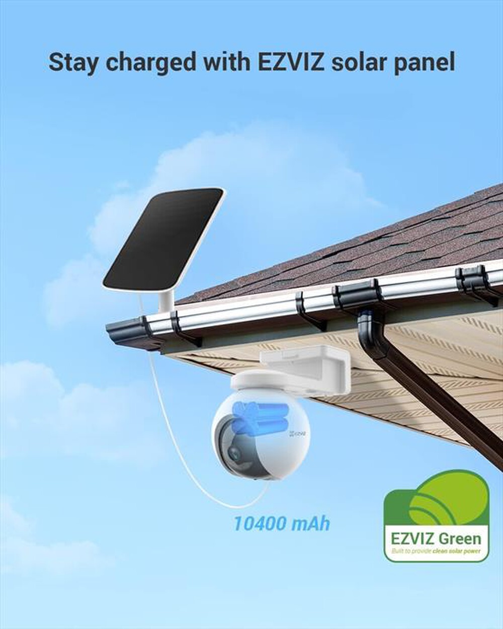 "EZVIZ - Telecamera motorizzata EB8 4G 2K-Bianco"