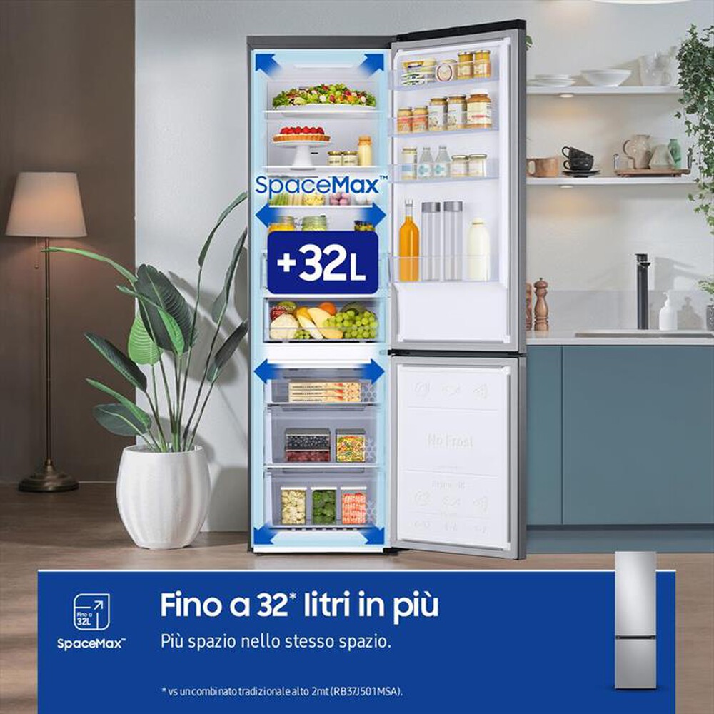 "SAMSUNG - Frigorifero combinato RB38C607AS9/EF Classe A-METAL INOX"