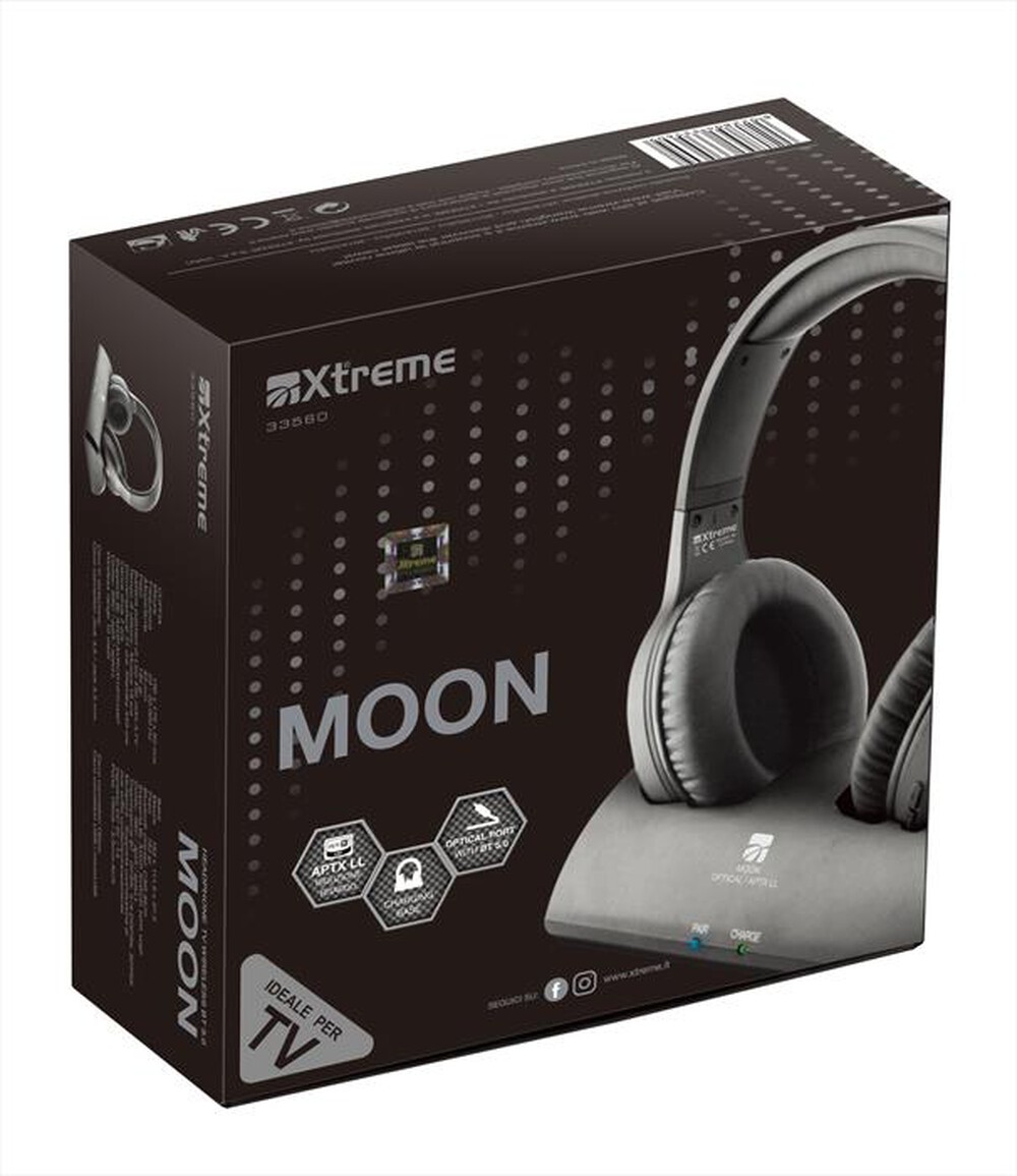 "XTREME - HEADSET OPTICAL WIRELESS BT MOON-NERO"