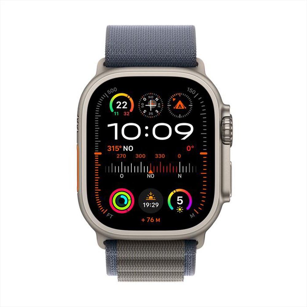 "APPLE - Watch Ultra 2 GPS + Cellular Cassa 49mm - Medium-Blu Alpine Loop"