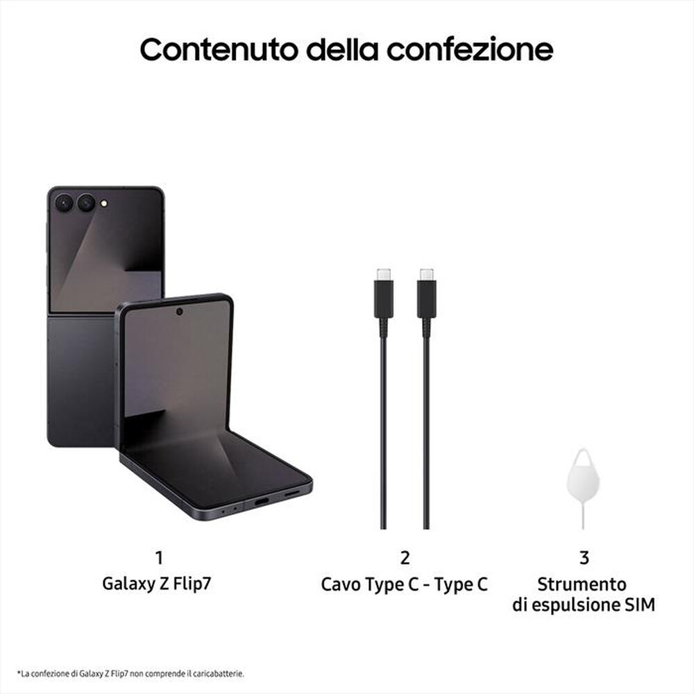 Immagine del prodotto SAMSUNG - Galaxy Z Flip7 12+256GB-Jet Black