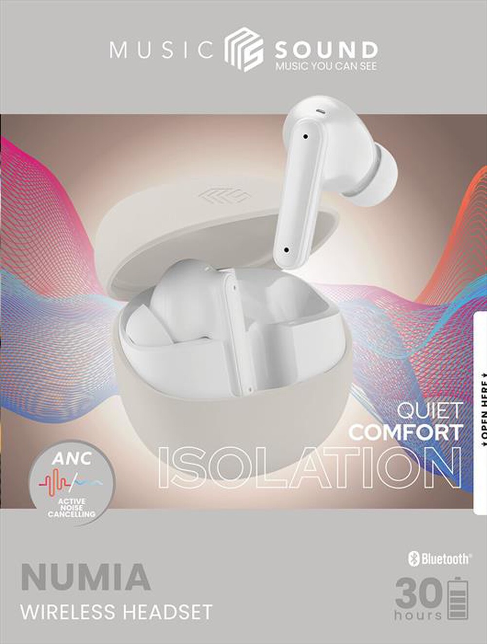 Immagine del prodotto MUSIC SOUND - Auricolari True Wireless con ANC NUMIA-Bianco