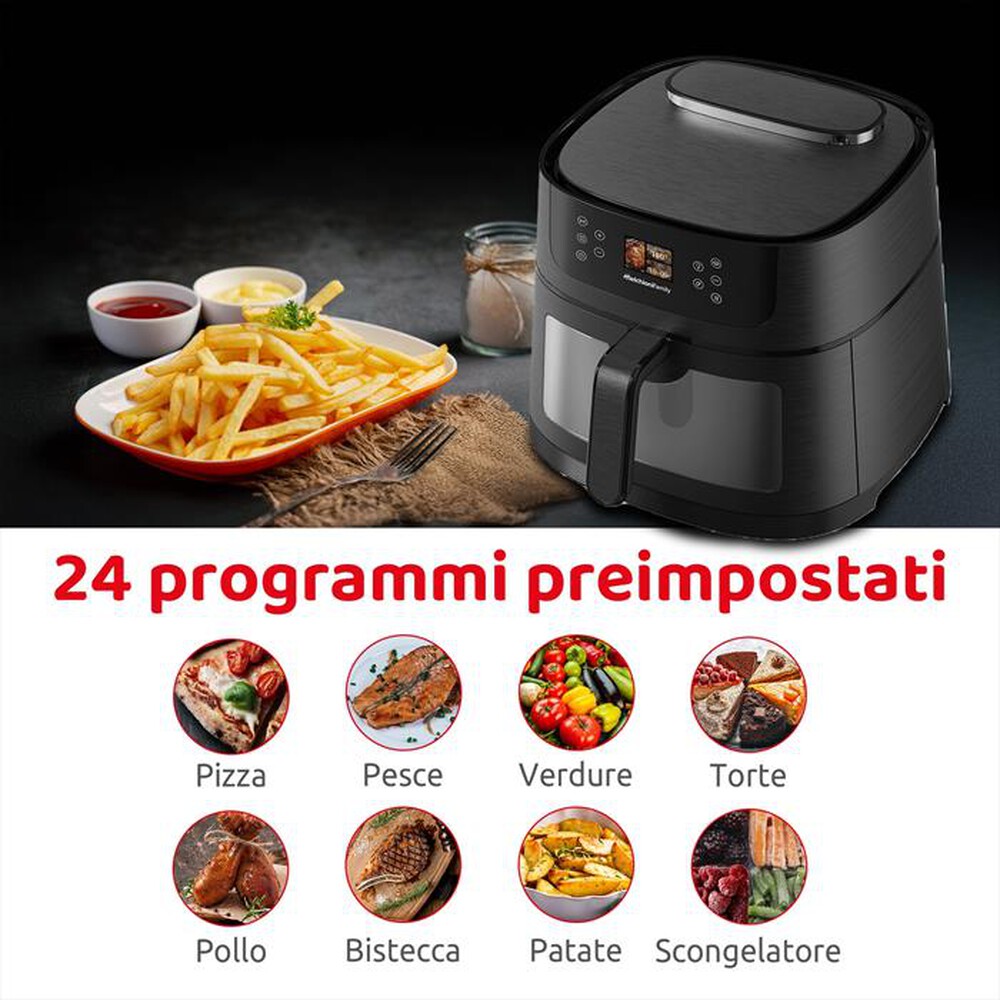 Immagine del prodotto MELCHIONI FAMILY - Friggitrice ad aria DORA AI 8L-Nero / Plastica