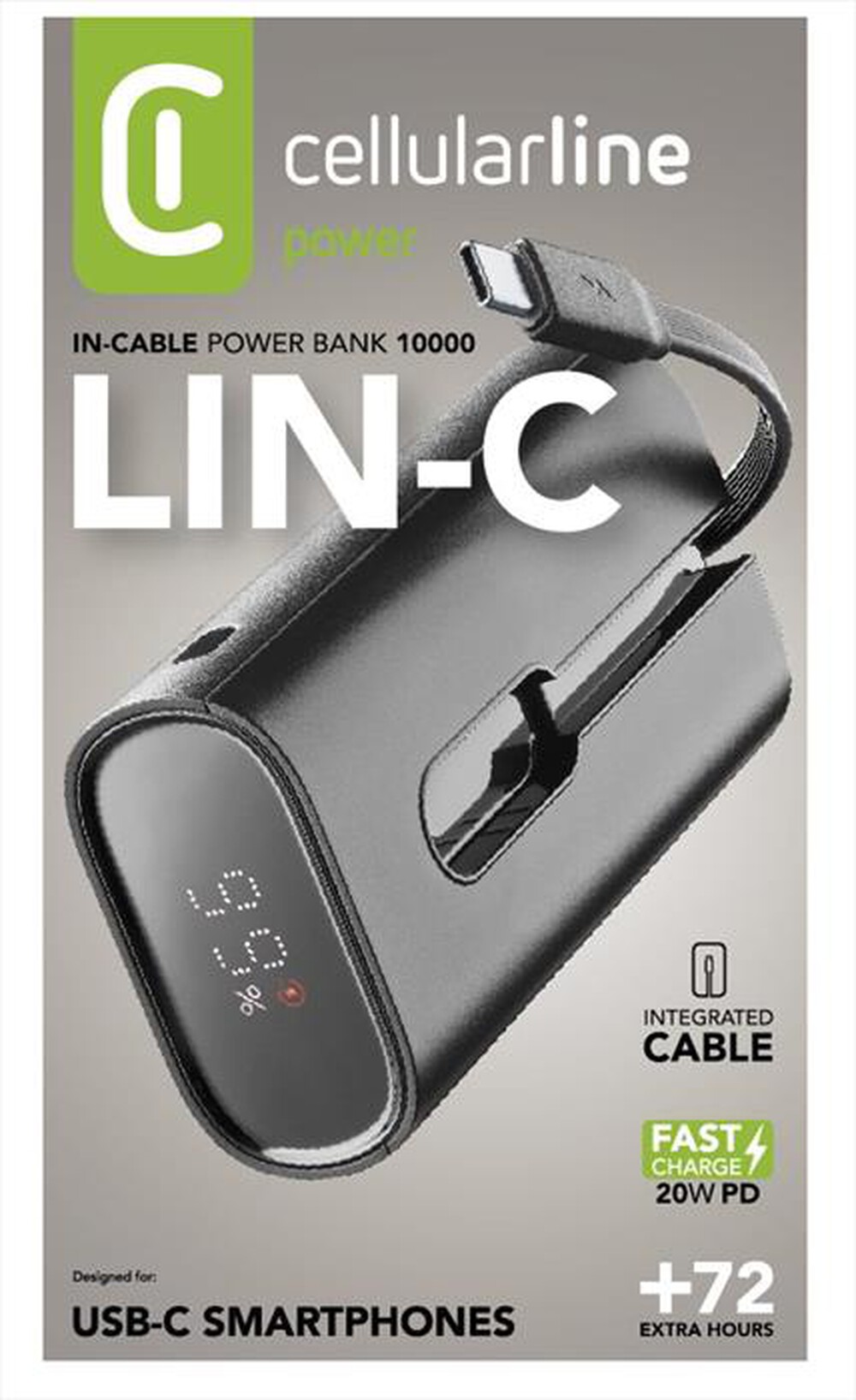 "CELLULARLINE - Batteria portatile LINC-C-Grigio"