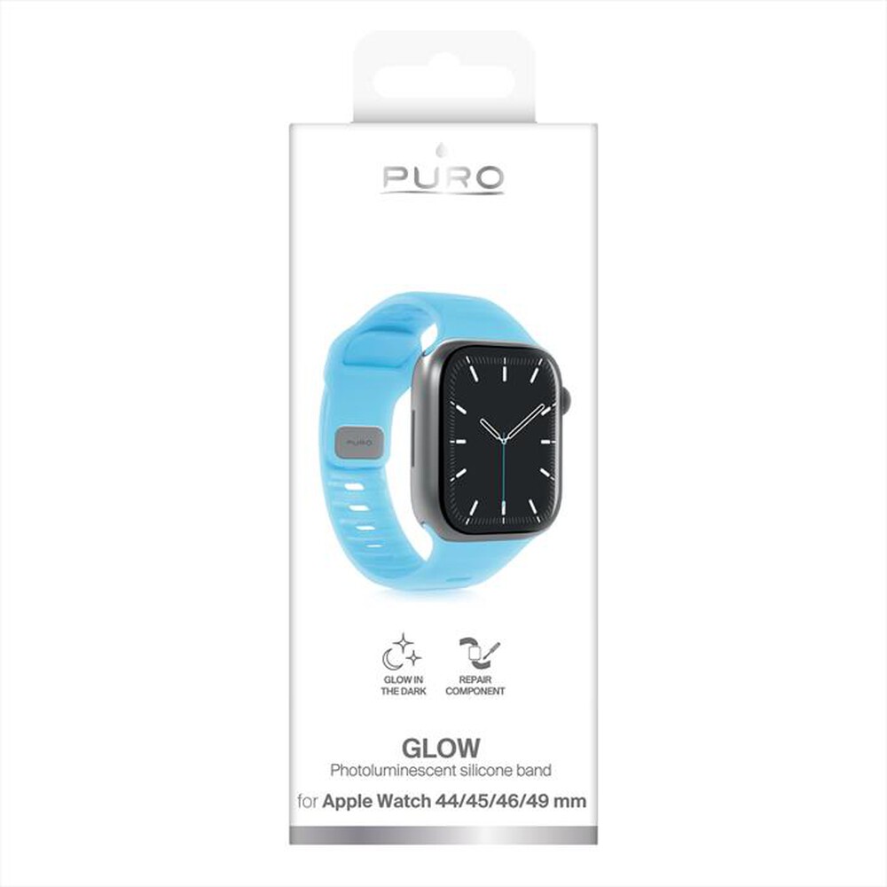 Immagine del prodotto PURO - Cinturino GLOW in silicone per Apple Watch-Azzurro