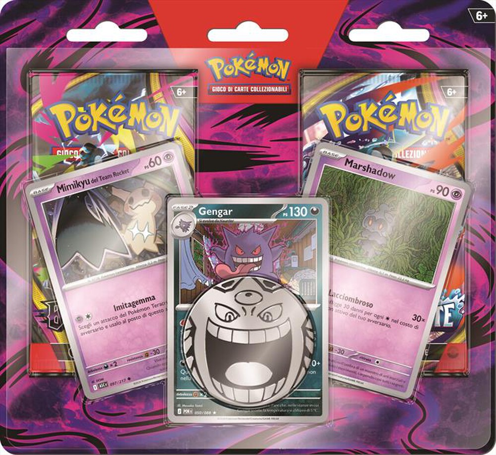 Immagine del prodotto POKEMON - Blister 2 Buste Gengar, Marshadow e Mimikyu