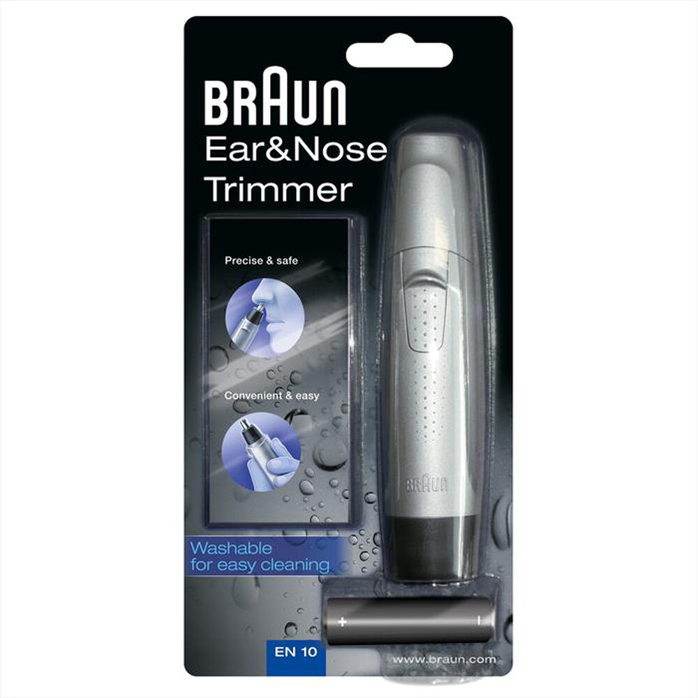 "BRAUN - TRIMMER EAR&NOSE EN10-Argento"