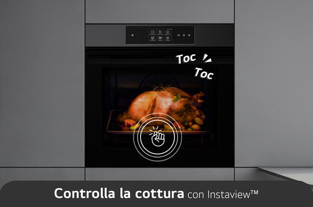 "LG - Forno incasso elettrico INSTAVIEW WSED7665B A++-Black Steel"
