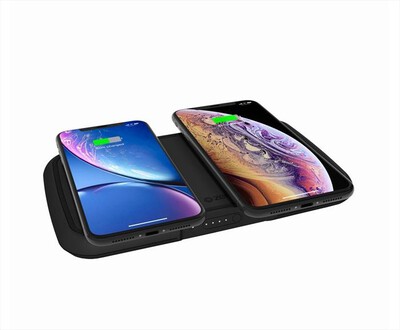 ZENS - BATTERIA ESTERNA WIRELESS QI DOPPIA 9000 MAH NERO-NERO