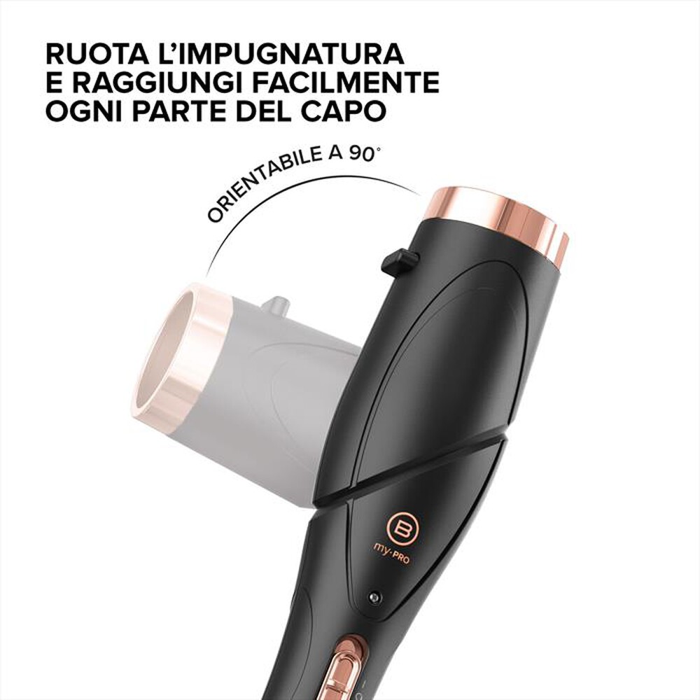 "BELLISSIMA IMETEC - Ferro per capelli KIT TWIST & STYLE-Nero, Rose Gold"