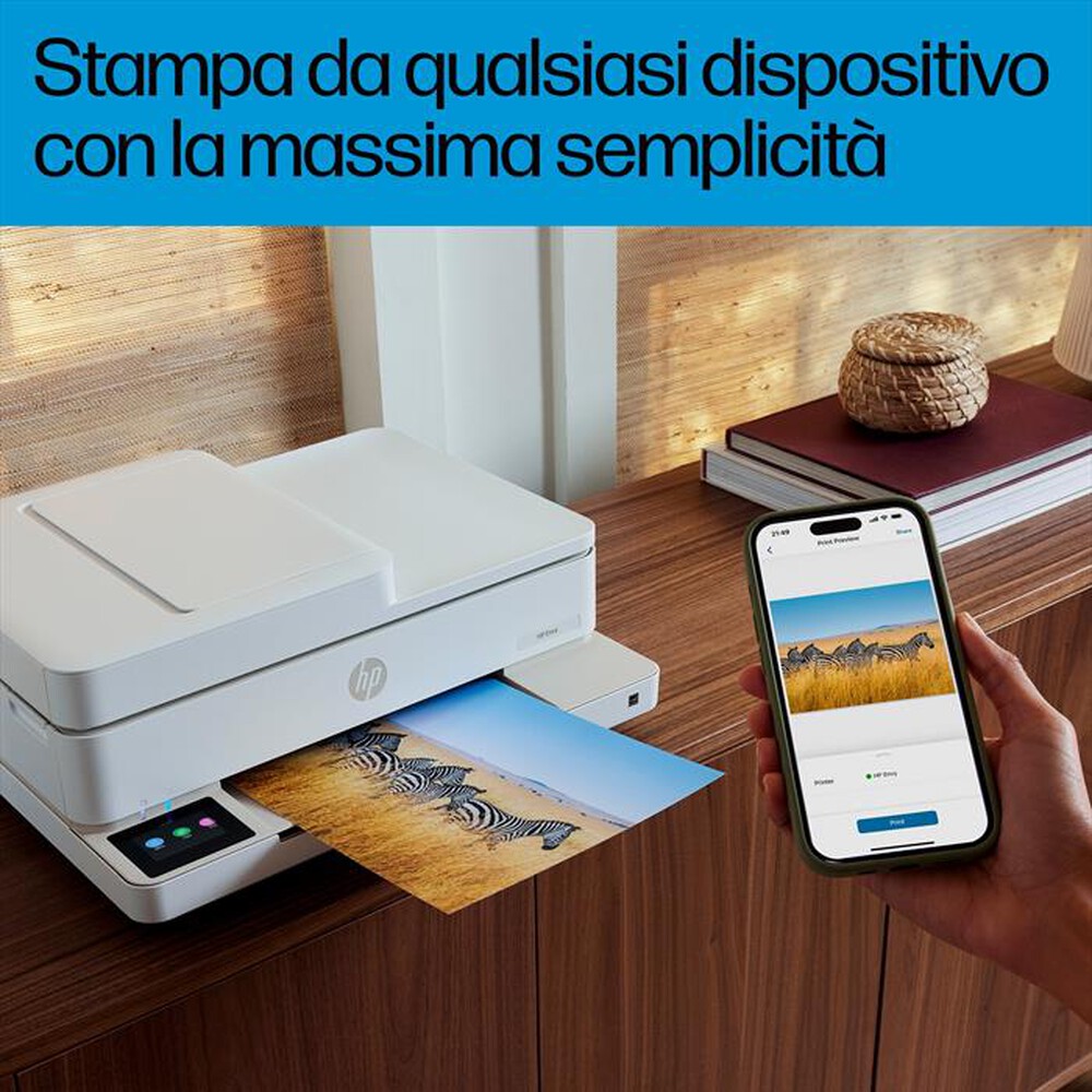 Immagine del prodotto HP - Stampante ENVY 6520E 3 MESI DI INSTANT INK CON HP+-Bianco