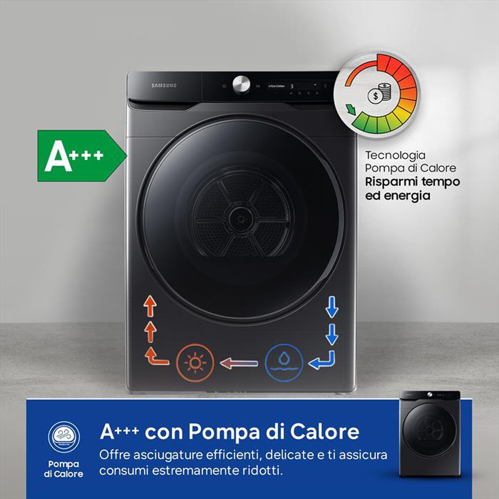 Immagine del prodotto SAMSUNG - Asciugatrice DV16DG8600BVU3 16KG Classe C-Nero