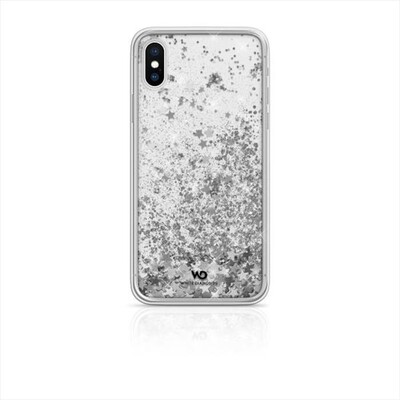WHITE DIAMOND - SPARKLE COVER IPHONE X/XS STELLE-ARGENTO/TPU