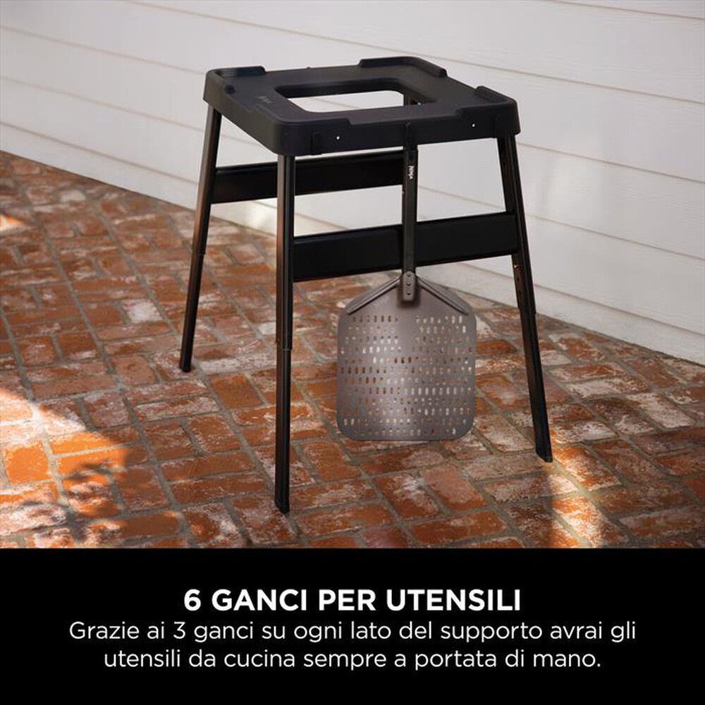 "NINJA - STAND UNIVERSALE+VASSOIO WOODFIRE-Nero"