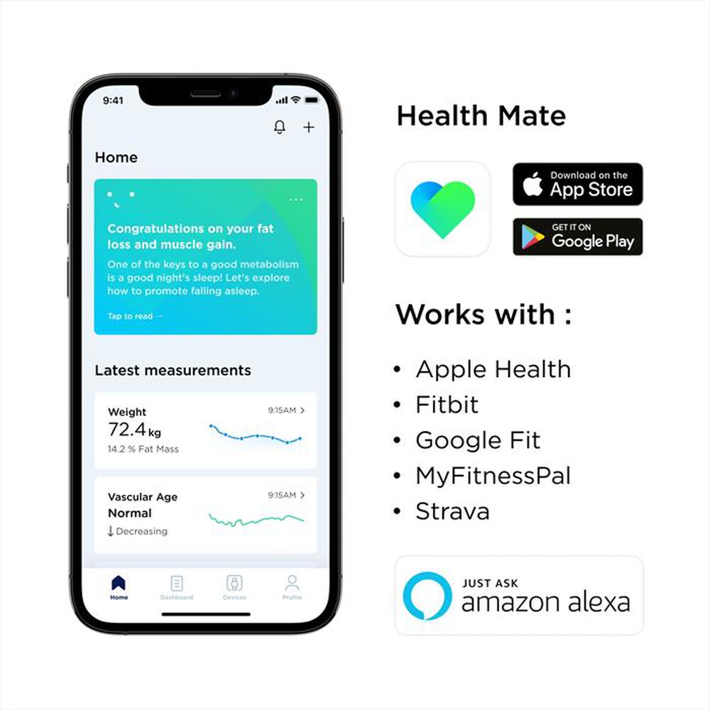 "WITHINGS - Bilancia Smart Body Cardio-Black"