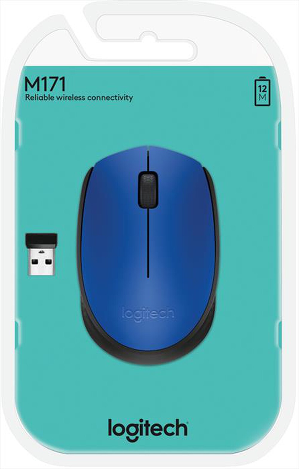 "LOGITECH - M171 BLU-Blu/Nero"