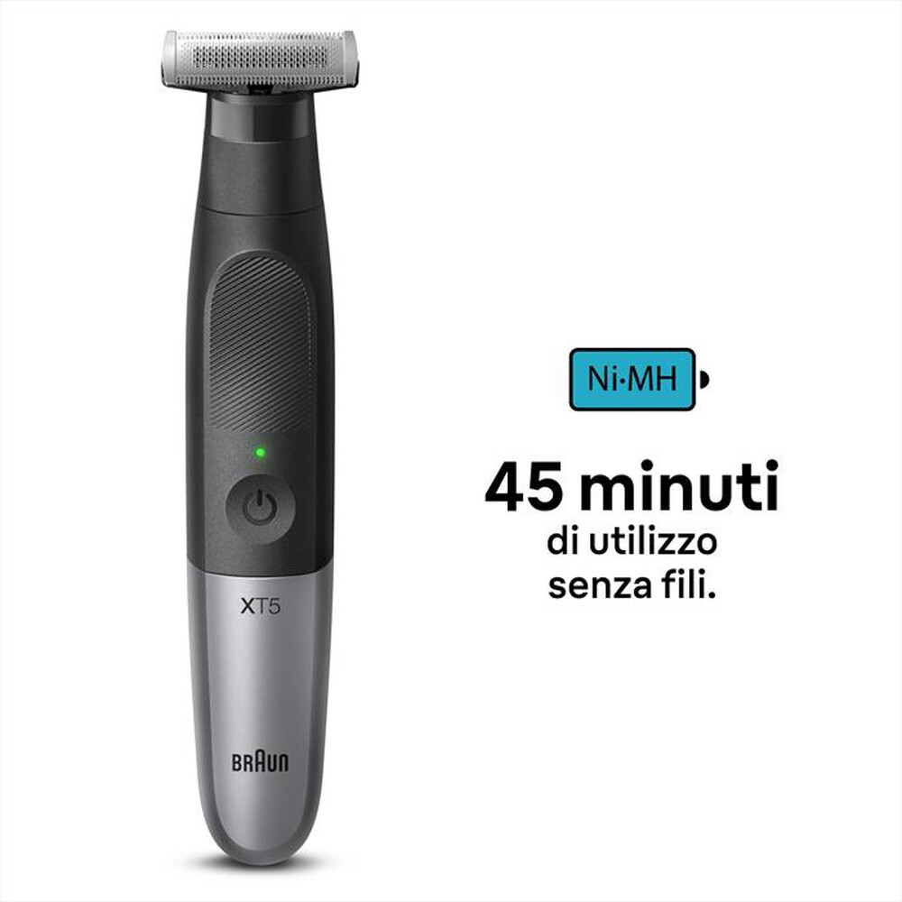 "BRAUN - Regolabarba SERIES X XT5100-NERO/GRIGIO METALLIZZATO"