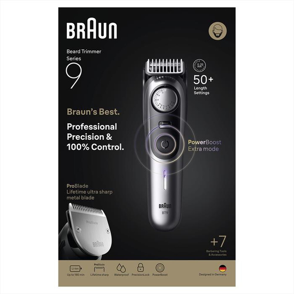 "BRAUN - Regolabarba BT 9520-CROMO"
