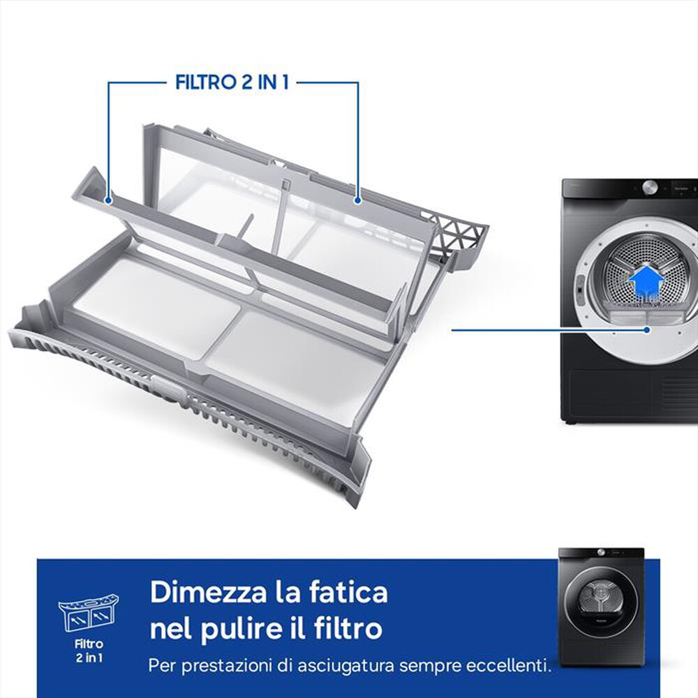 Immagine del prodotto SAMSUNG - Asciugatrice DV90DG6845LBU3 9Kg Classe A-Nero