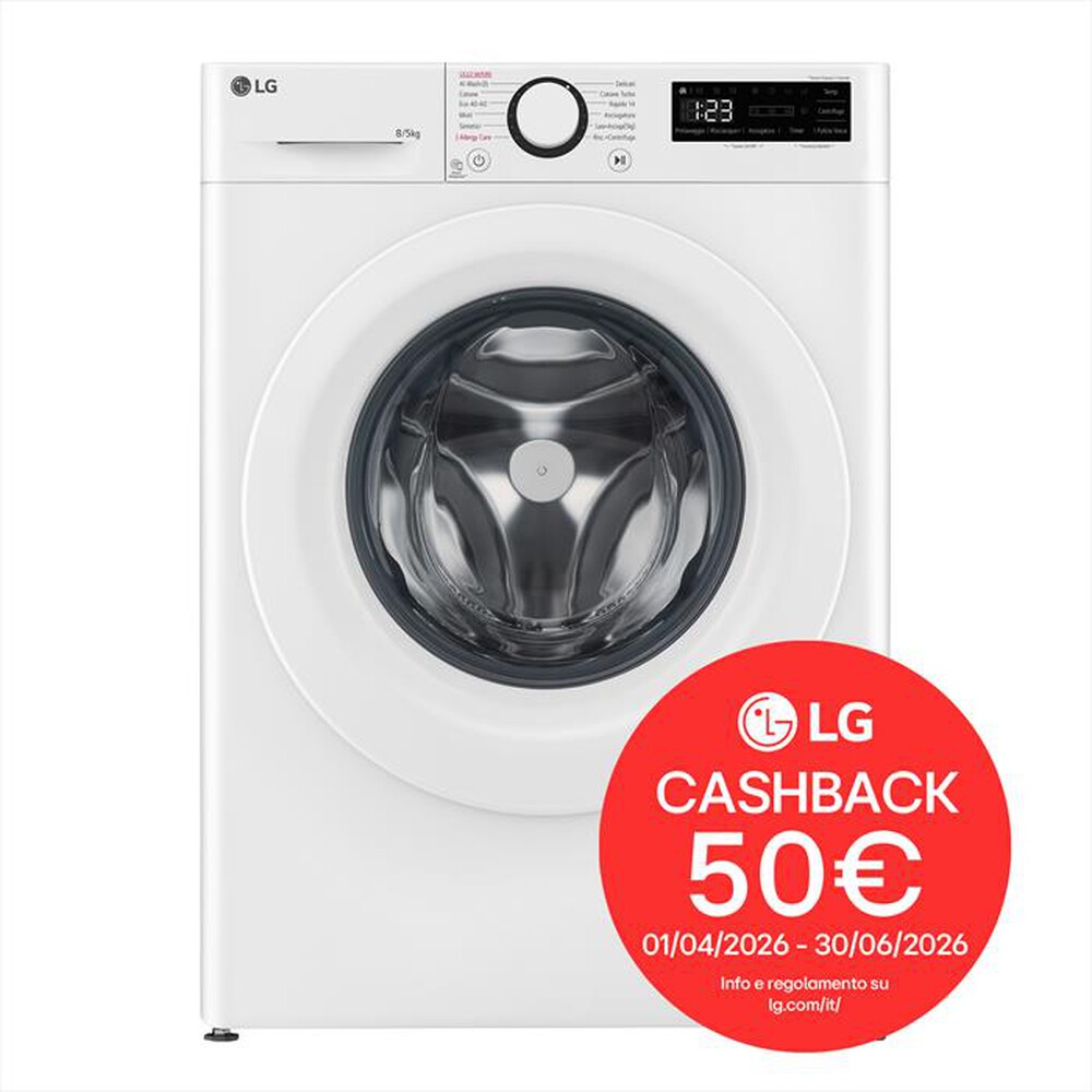 Immagine del prodotto LG - Lavasciuga AI DD D2R3S08NSWW 8/5 Kg Classe E-Bianca