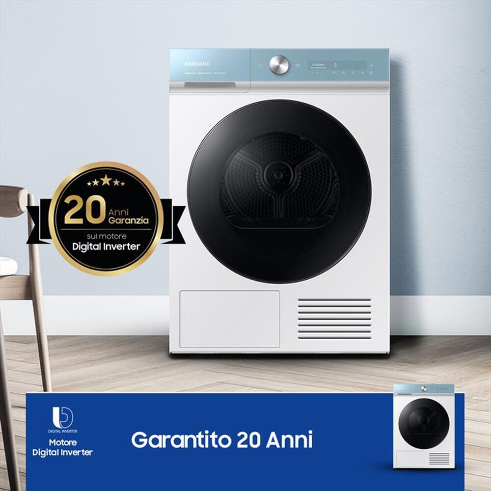 "SAMSUNG - Asciugatrice DV90BB9445GMS3 9 Kg Classe A+++-bianco"