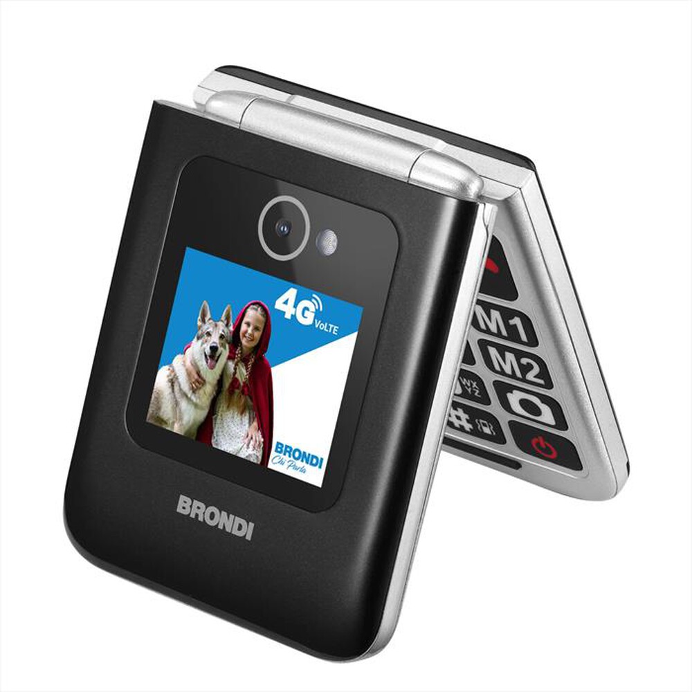 "BRONDI - Cellulare AMICO TUO 4G-BLACK METAL"