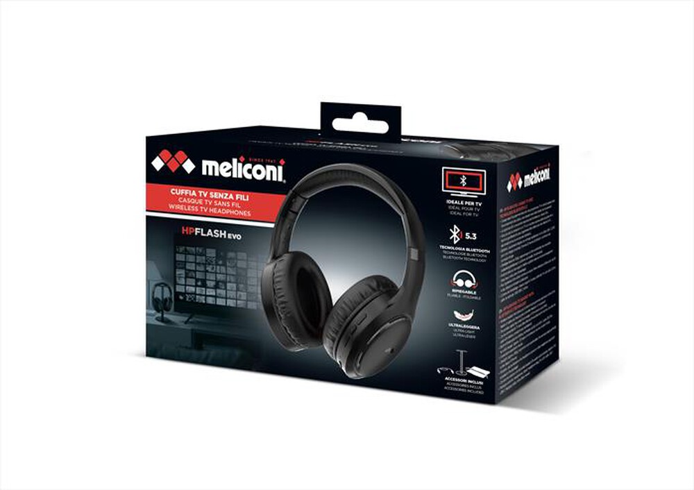 "MELICONI - Cuffia TV HP FLASH EVO-Nero"
