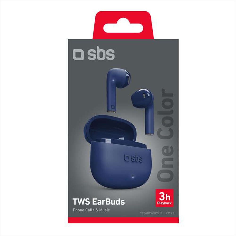 "SBS - Auricolare bluetooth TEEARTWSCOLB-Blu"