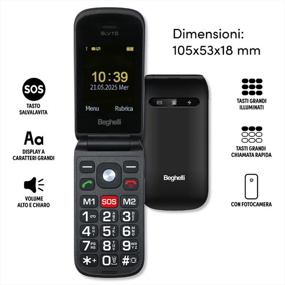 Immagine del prodotto BEGHELLI - Salvalavita Phone SLV15 ECODESIGN 9137N-grigio
