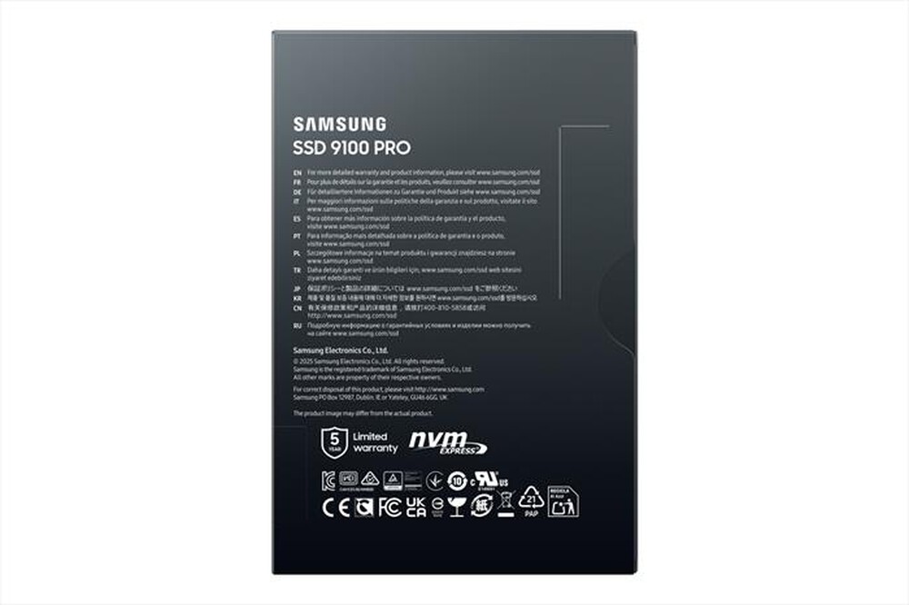 Immagine del prodotto SAMSUNG - SAMSUNG 9100 PRO NVME SSD INTERNO 1TB-Nero