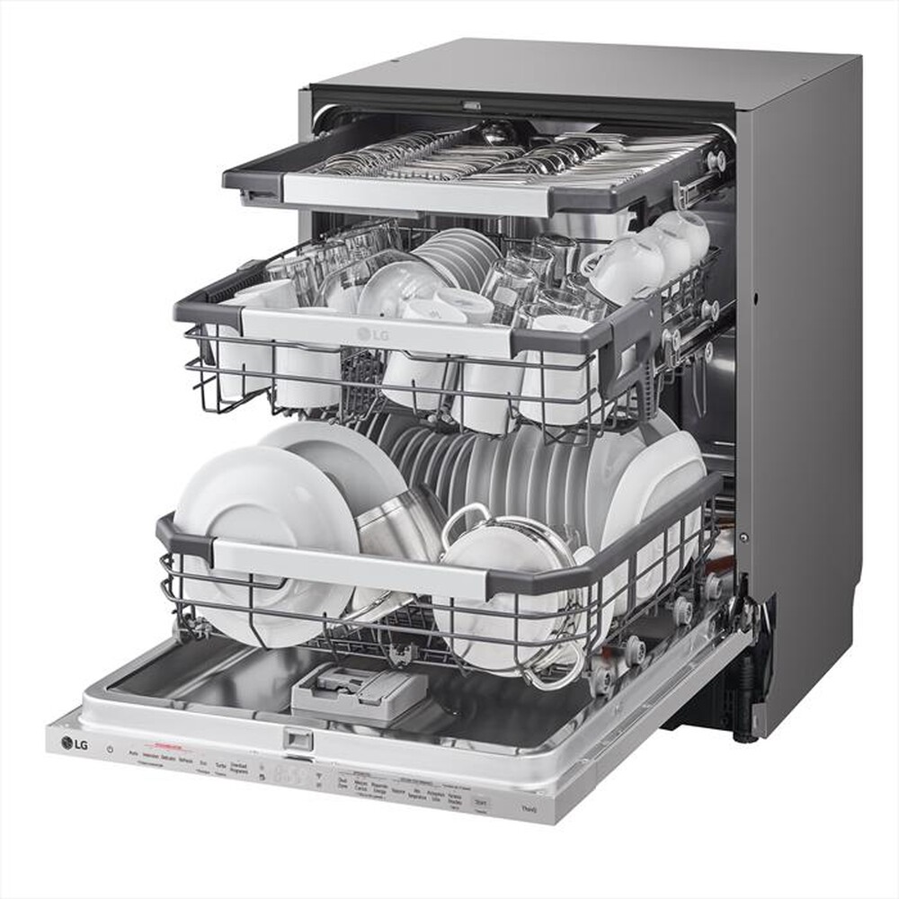 "LG - Lavastoviglie QUADWASH DB475TXS Classe A 14coperti-Acciaio"