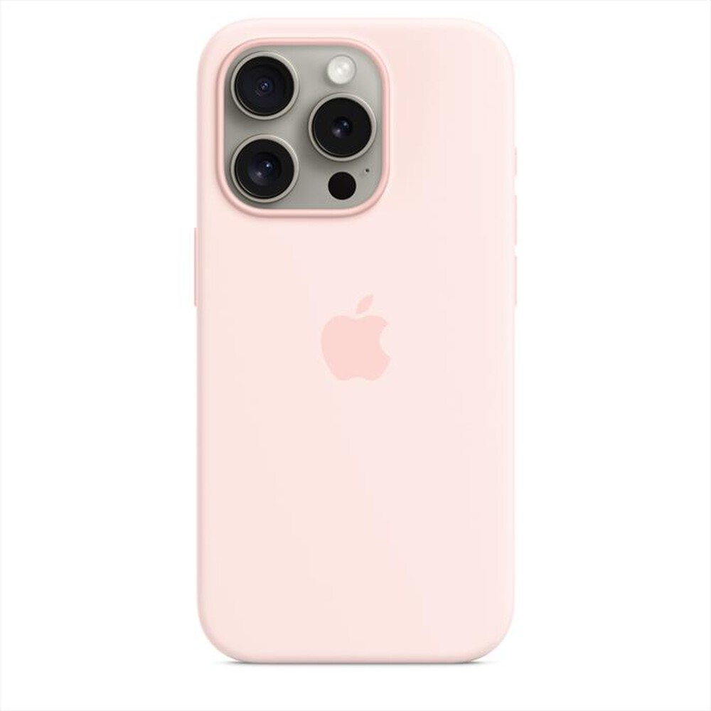 "APPLE - Custodia MagSafe silicone iPhone 15 Pro-Rosa confetto"