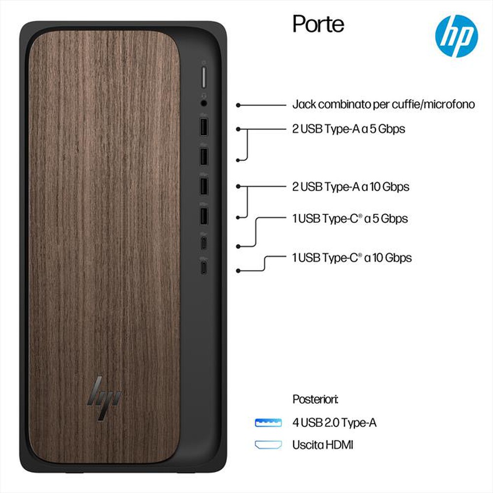 Immagine del prodotto HP - Desktop OMNIDESK AI M03-0014NL-Dark Wood