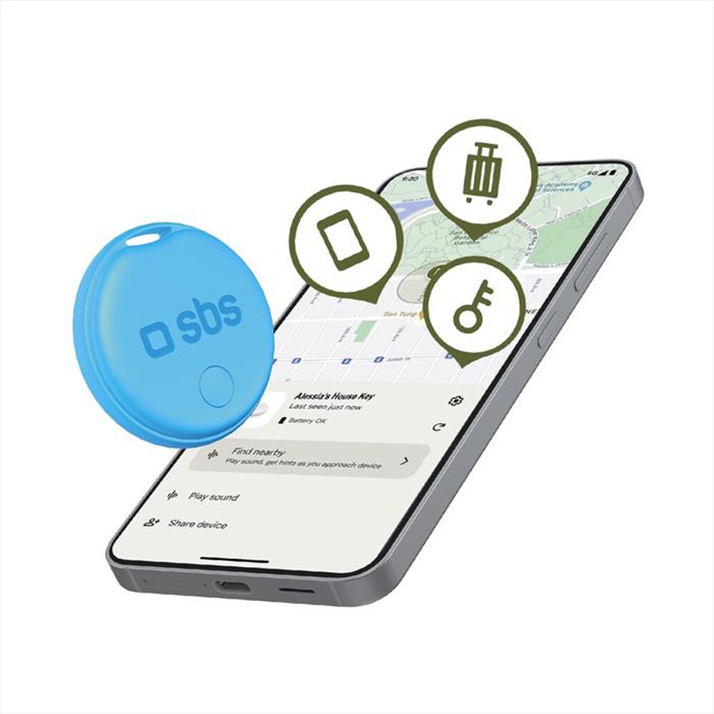 Immagine del prodotto SBS - Tracker Apple+Android Colore Azzurro cielo-Azzurro